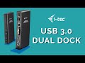 i-tec Station d'accueil USB-A Dual + USB Charging Port