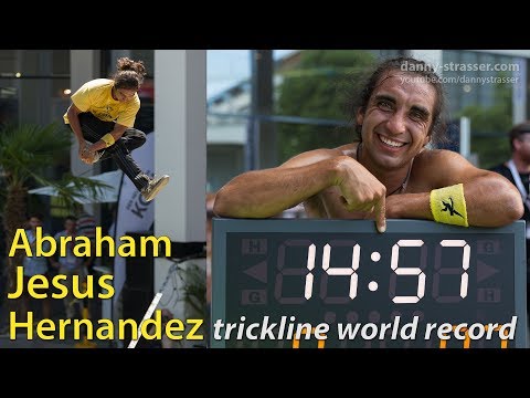 slackline world record - 14:57 min nonstop tricklining!