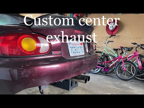 Building a custom dual tip center exhaust!! Miata Build EP1 (1999-2000 Mazda Miata)