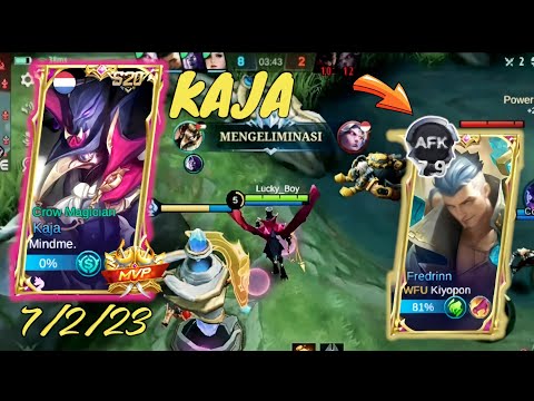 Tank  KAJA ||  AFK?! NO PROBLEM  || Kaja Best Build 2023  MLBB