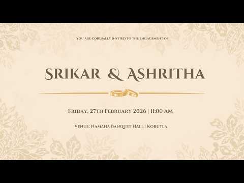 Srikar with Ashritha
