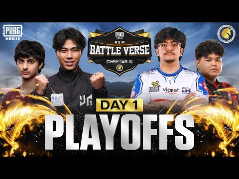 PUBGM BATTLE VERSE ASIA CHAPTER III | PHASE 2 PLAYOFFS DAY 1 | FT. #BTR  #4T #RRQ #ASI8 #BOOM #DRS
