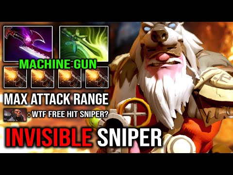 INVISIBLE MACHINE GUN Silver Edge Sniper Just Stand & Hit with Sneaky Max Range Attack DotA 2