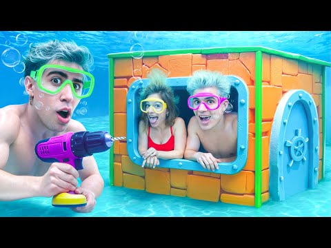 24 HOURS IN UNDERWATER BUNKER !!