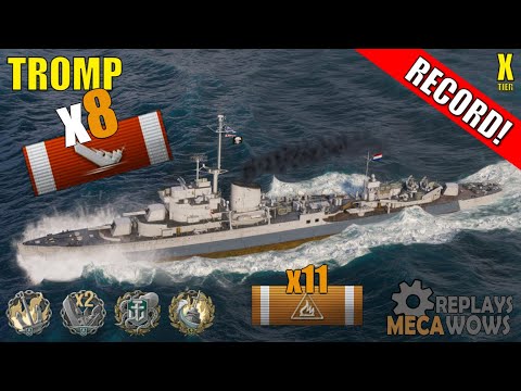 Tromp 8 Kills & 166k Damage | World of Warships Gameplay