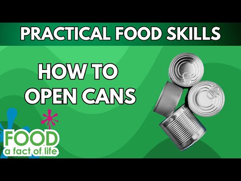 Part of a video titled How to Open Cans (Using a Can Opener) - YouTube