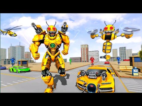 Bee Robot Car Transformation Game Robot Car Games 2020  - Best Android Gameplay