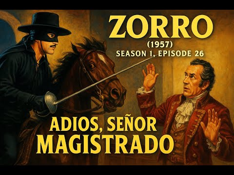 Zorro (1957)[4K]–S01E26: “Adios, Señor Magistrado” #ClassicTV #OldTVShow #VintageAdventure