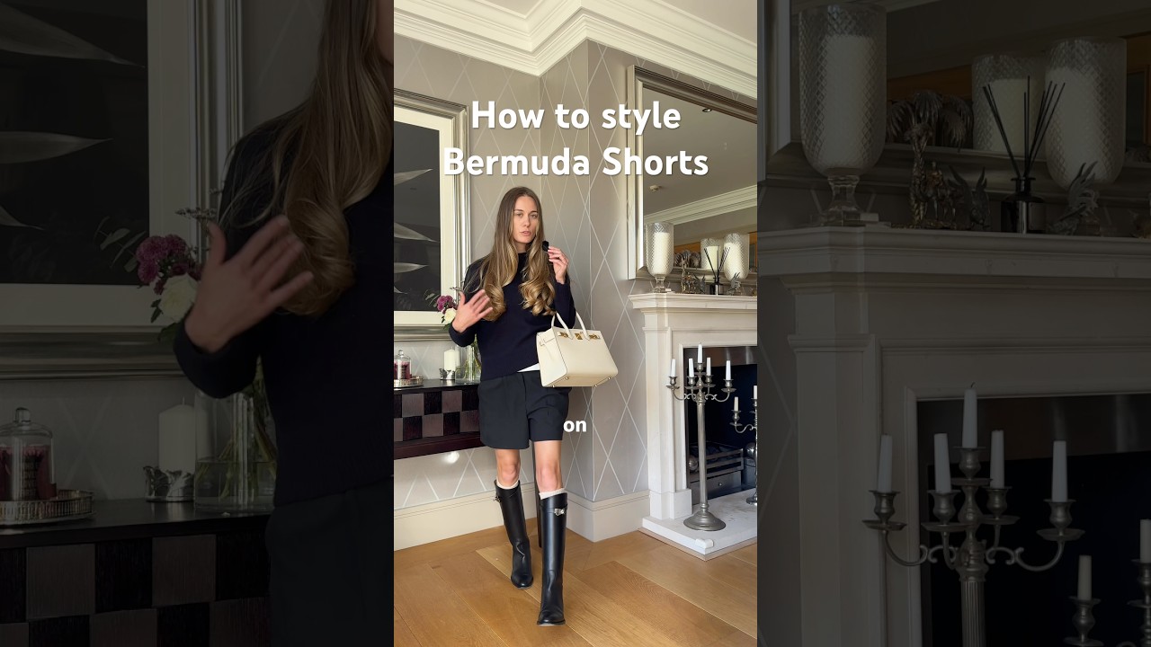 how to style Bermuda shorts for spring 2026 #bermudashorts #longshorts #springtrend #styletrend