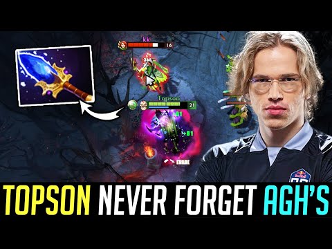 Topson never finish a GAME without AGHANIM'S SCEPTER DOTA 2