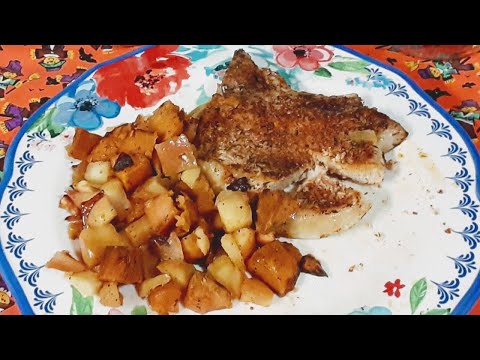 Sheet Pan Pork Chops with Sweet Potatoes and Apples