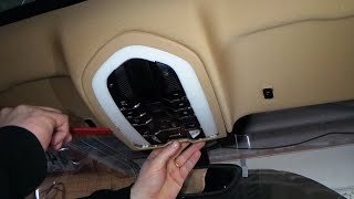 11-16 PORSCHE CAYENNE DOME LIGHT LAMP OVERHEAD CONSOLE REMOVAL DISASSEMBLY DISMANTLING REPLACEMENT