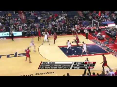 Terrence Ross FINDS' Jonas Valanciunas   Raptors vs Wizards   January 3  2014   NBA 2013 14 Season