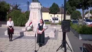 preview picture of video 'Végh Zsuzsi éneke június 4-én a Nemzeti Összetartozás Napján'