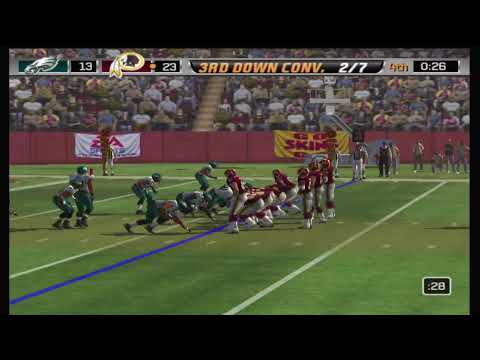 Madden NFL 06 (PS2) eagles vs redskins (at washington) (CPU vs CPU)