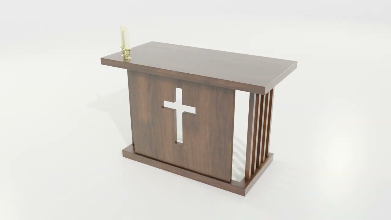 Wooden Altar 3D Model