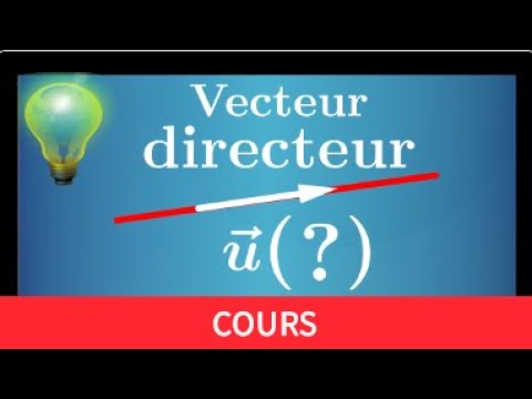 Comment trouver un vecteur directeur d'une droite du plan • Les quatre techniques • Seconde Maths