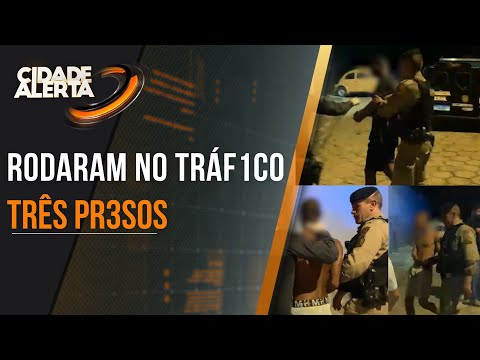 POLÍCIA 'ESTOURA BIQUEIRA' E TRIO É PRESO POR TRÁFICO EM TRÊS PONTAS