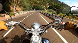 4K Yamaha Drag Star 650 ruta de día | Sonido puro del motor | Leovince Silvertail K02 Racing kit