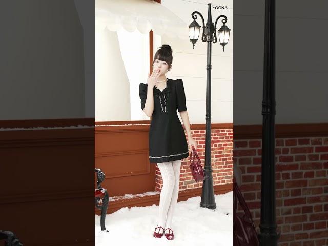 ND11A504- Đầm dạ tweed