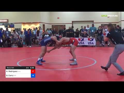 2018 Marine Corps US Open/UWW Junior Freestyle 61 Rnd Of 64 - Aaron Rodriguez (SWC) Vs. Brayden Cu