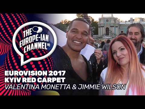 Valentina Monetta and Jimmie Wilson - Eurovision 2017 Red Carpet