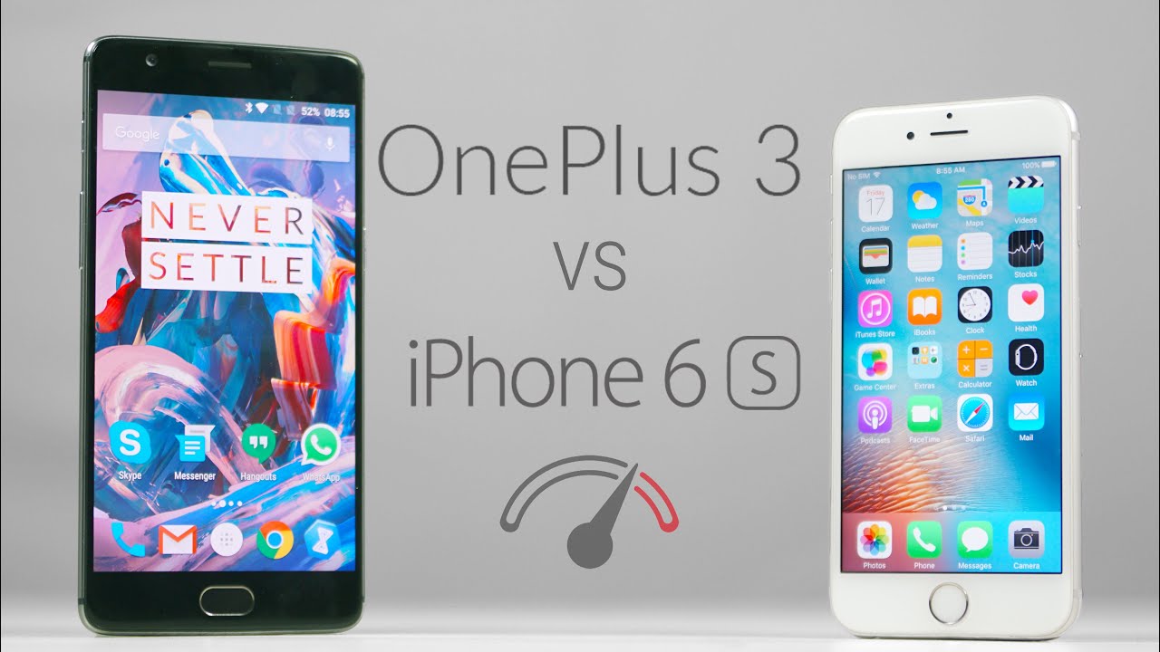 OnePlus 3 vs iPhone 6S Speedtest Comparison!