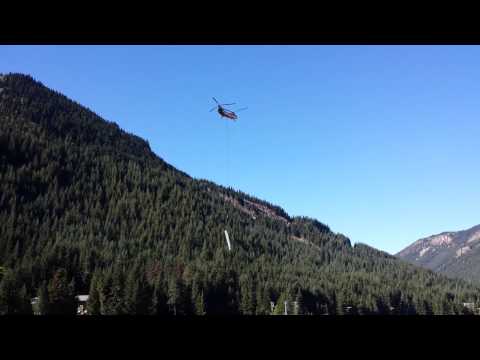 Columbia Helicopter Lifting Ski Resort Chair Lift Pieces