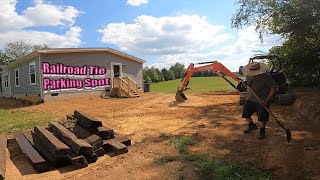 Making a parking Spot with Railroad Ties