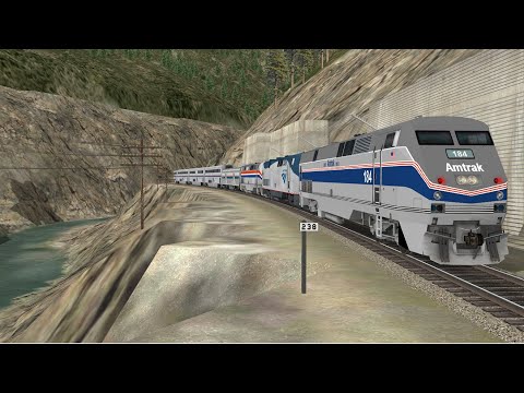 OpenRails - Through The Canyon - Amtrak