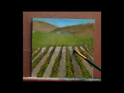 Painting a Vineyard sketch