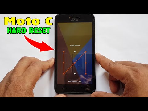 Moto C Hard Reset/ Pattern Unlock || Moto XT1750 | XT1754 | XT1755 | XT1756 Factory Reset