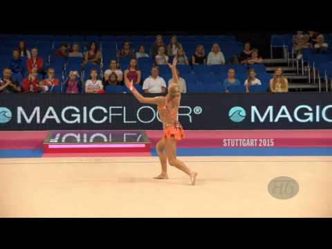 Elizaveta NAZARENKOVA (UZB) 2015 Rhythmic Worlds Stuttgart - Qualifications Ribbon
