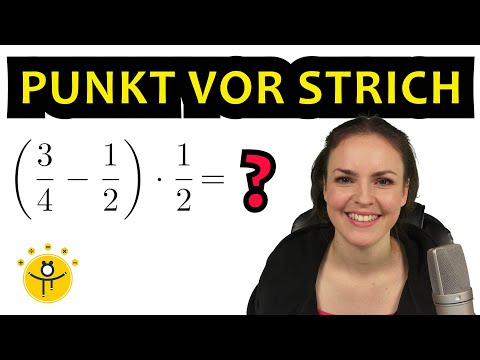 PUNKT VOR STRICH Aufgaben – Klammern mit Brüchen auflösen, Beispiele einfach erklärt