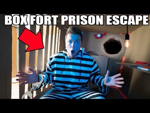 24 HOUR BOX FORT PRISON ESCAPE!! 📦🚔 Video