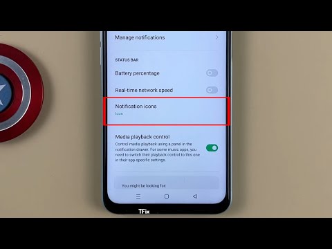 How to change the icon or number notification style on the status bar on OPPO A52 Android 11