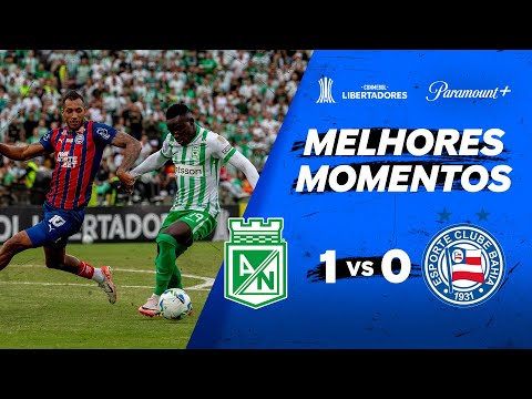 Gols e lances de Atlético Nacional x Bahia