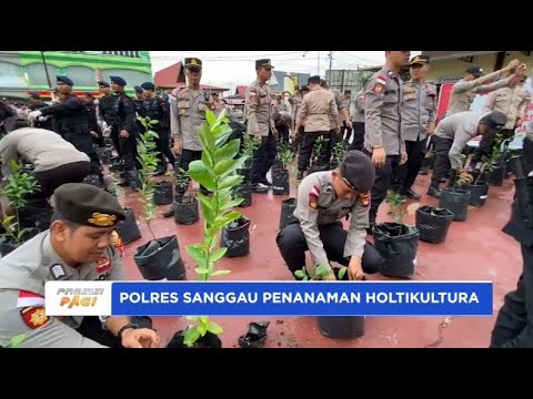 POLRES SANGGAU PENANAMAN TANAMAN HOLTIKULTURA DUKUNG SWASEMBADA PANGAN