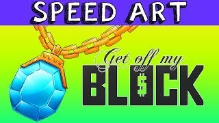 MINECRAFT RAP &#39;GET OFF MY BLOCK&#39; SPEED ART (Chain)