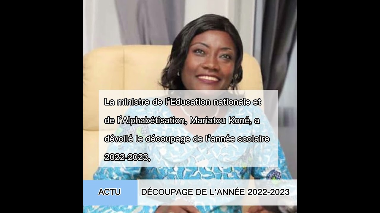 Le découpage de l’année 2022-2023