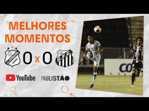 Gols e lances de Internacional de Limeira x Santos