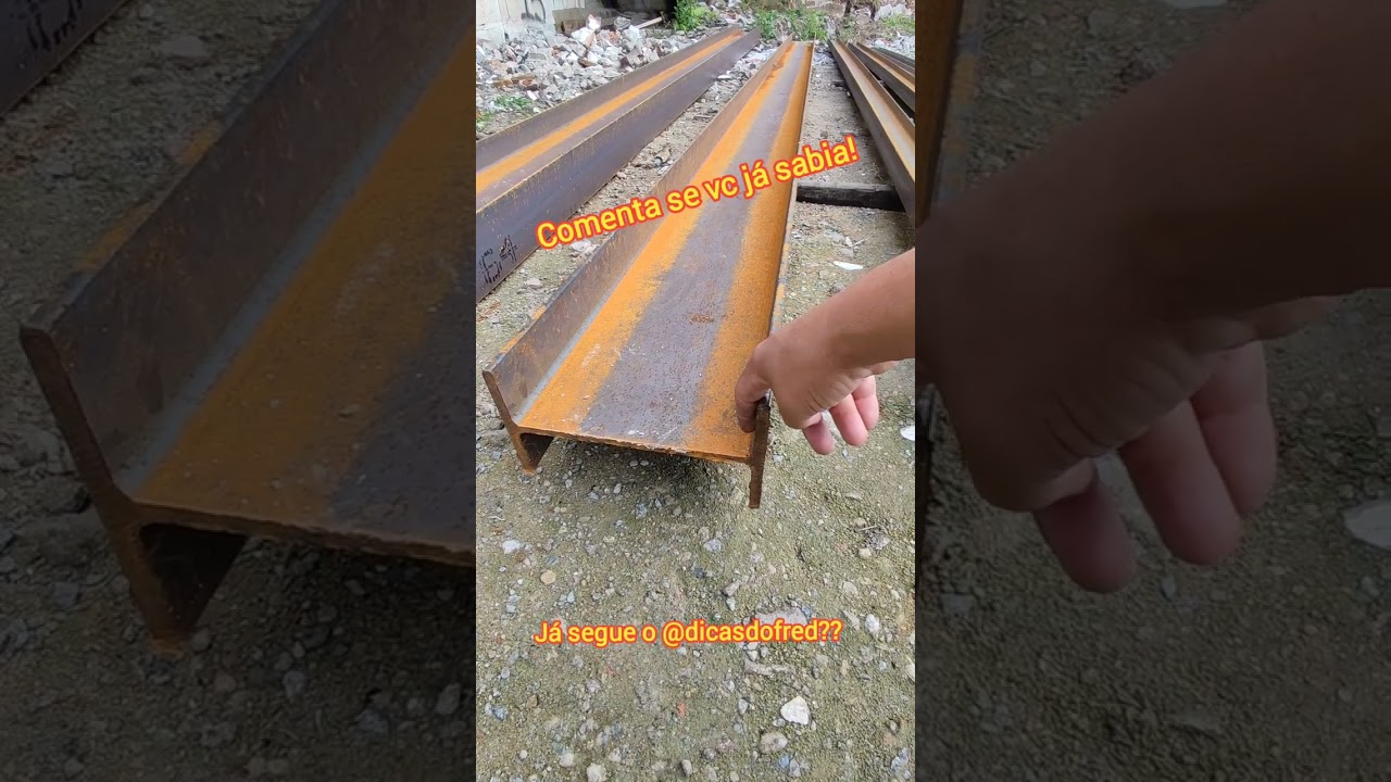 ✓ Qual a diferença entre perfis metálicos I, W e H? Estrutura metálica feita com perfil metálico.