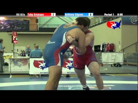 University Nat`ls GR 120 KG / 264.5 lbs: Toby Erickson vs. Anthony Edgren