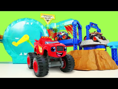 Blaze ja monsterikoneet autopesulassa! Suomenkielisiä videoita leluautoista