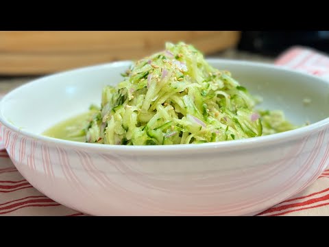 Asian Cucumber Salad Recipe | Healthy & Refreshing | Sweet & Tangy Sauce #veganrecipes #saladrecipe