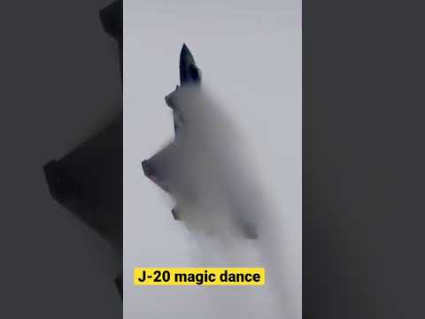 J-20 magic dance in the sky. Chinese stealth fighter.