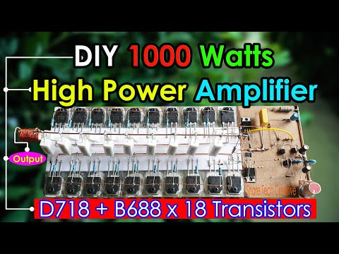 Diy 1000 Watts High Powerful Amplifier Using D718 and B688 Transistors | Class AB