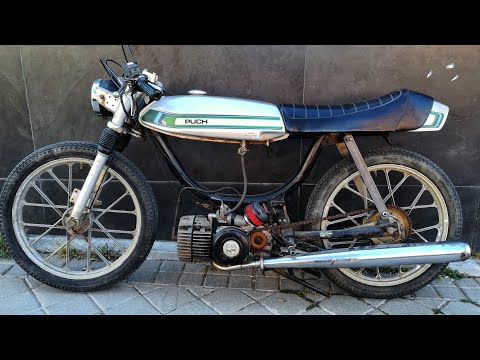 MOPED RACER BUILD (part 1) * Espresso Racer * (Puch Magnum Mkll )
