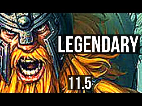 OLAF vs DR. MUNDO (JUNGLE) | Rank 6 Olaf, 6 solo kills, Legendary, 17/4/8 | NA Challenger | v11.5