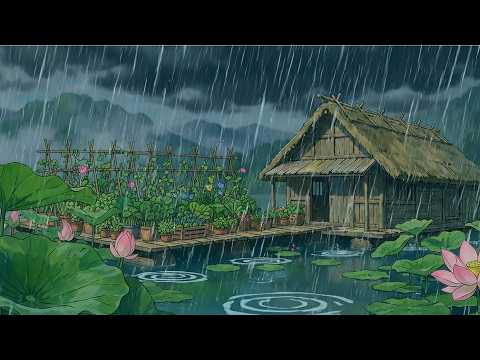 Raining Day Relaxing  Anime 🌿🏠 A Simple Life Surrounded by Nature Ghibli-Style Video